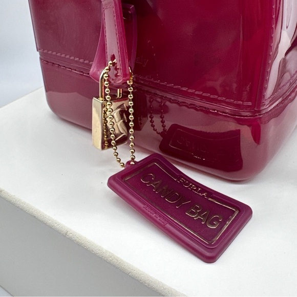 Furla Candy Jelly Satchel Bag – Burgundy, Gold Hardware – New - Picture 8 of 16